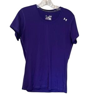 Under Armour Womens Vibrant Purple fitted short sleeve crew neck medium headgear